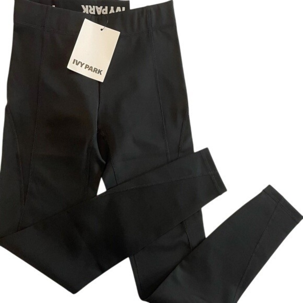 NEW Adidas IVY‎ PARK Womens XS Solid Black MidRise Sculptured 3/4 Length Legging